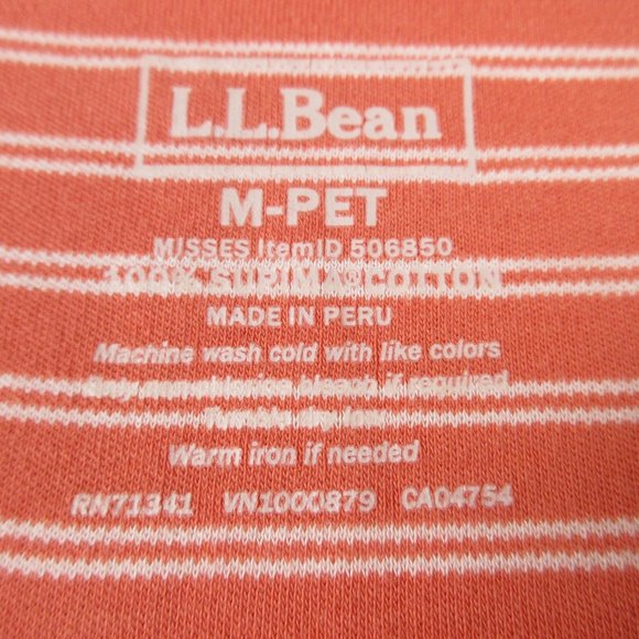 L.L. Bean 3/4 Sleeve Striped Tee Size MP - Picture 3 of 9